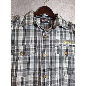 Authentic Southpole Plaid Y2K Button Down Shirt Men's Medium Vintage HipHop 90s
